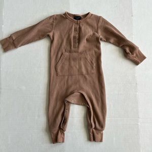 Little Bipsy Waffle Romper - Cinnamon